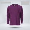Mens Premium Blank Full Sleeve T-Shirt - Purple