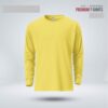 Mens Premium Blank Full Sleeve T-Shirt - Yellow