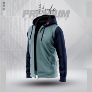 Mens Multi-Shades Hoodie - Stormy Sea