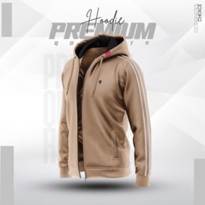 Mens Premium Hoodie Urban - Light Coffee