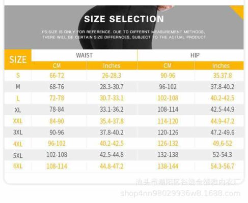 Follow the chart for your target measurements